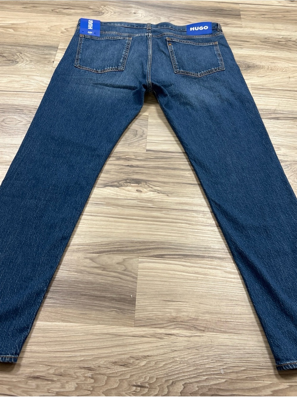 HUGO BOSS HUGO ASH SLIM STRAIGHT DARK BLUE JEANS MEN'S SIZE 38X32 NWT - Picture 5 of 6